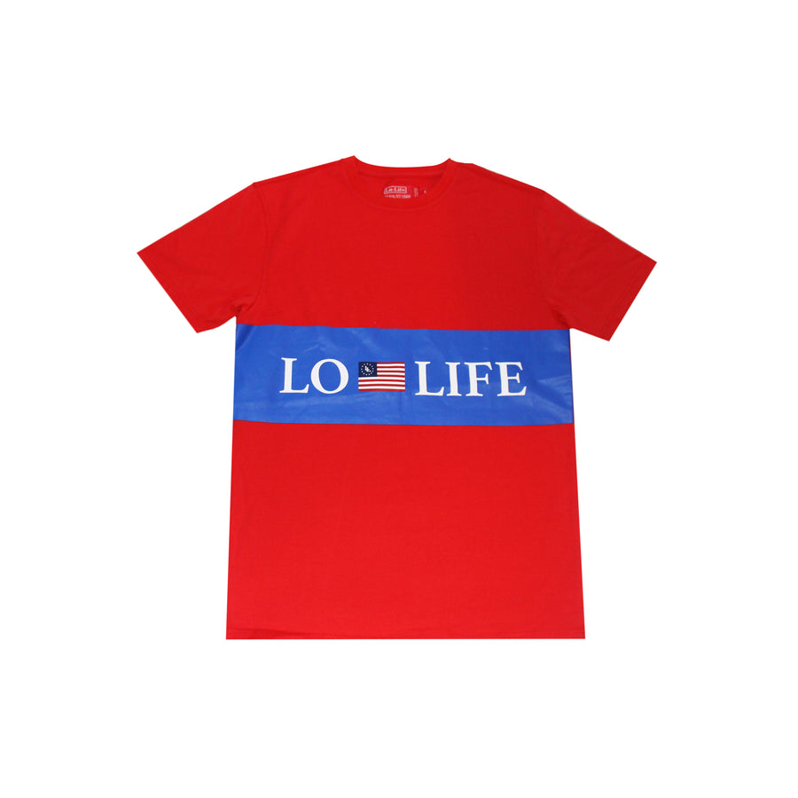 LL Stripe Flag Tee - RED