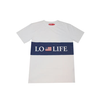 LL Stripe Flag Tee - White