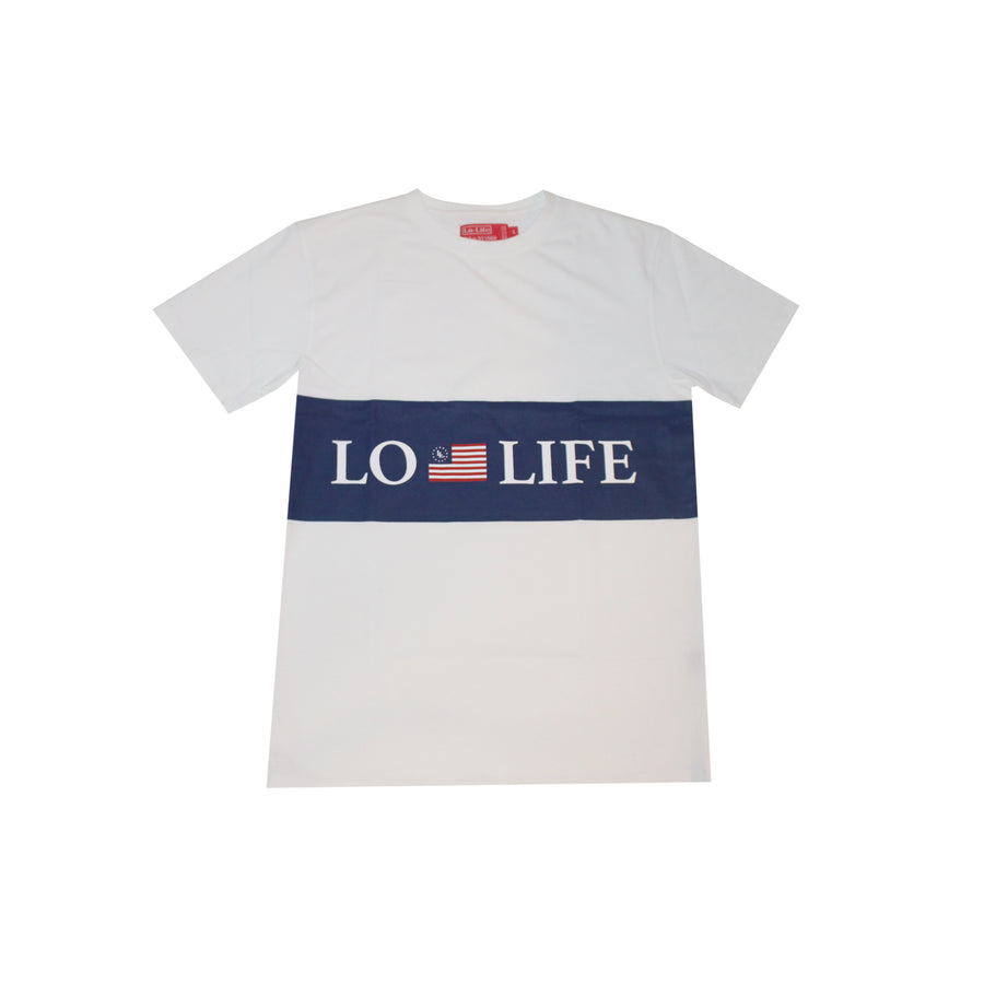 LL Stripe Flag Tee - White